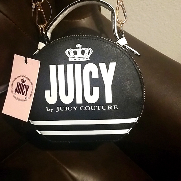 Juicy Couture Handbags - NWT Juicy Couture Retro Black and white Canteen Shaped Crossbody Handbag